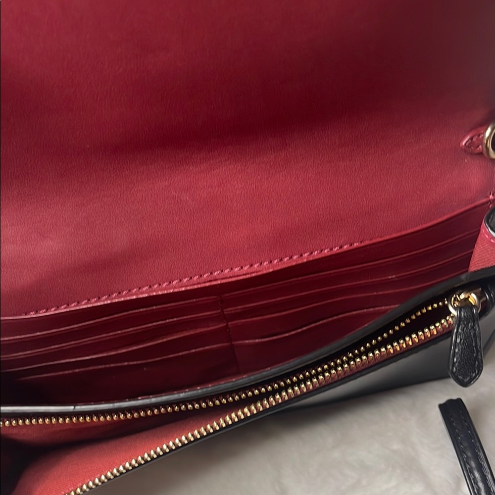 COACH- Anna Foldover Clutch Crossbody In Signature Jacquard With Stripes - Picture 9 of 13